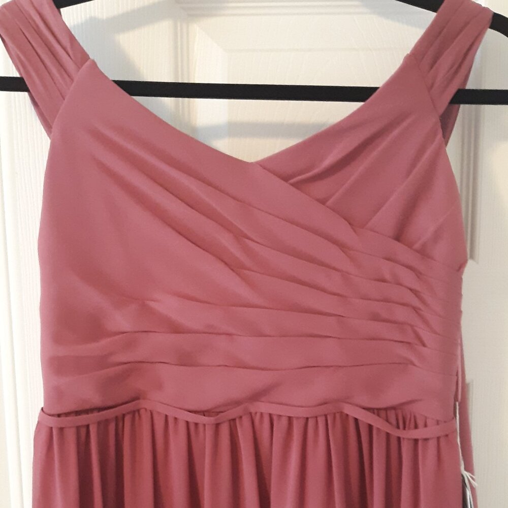 Jr. Bridesmaid or Formal Dress, Rosewood Chiffon